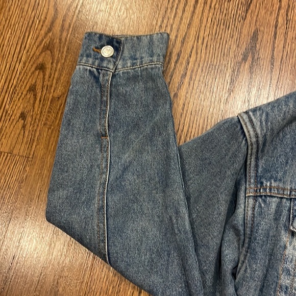 Forever 21 Sherpa fleece lined denim jean jacket size small - Picture 5 of 7